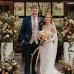October seasonal wedding flowers peach caramel romantic abundant flowers Vanessa Jayne Design west sussex wedding florist